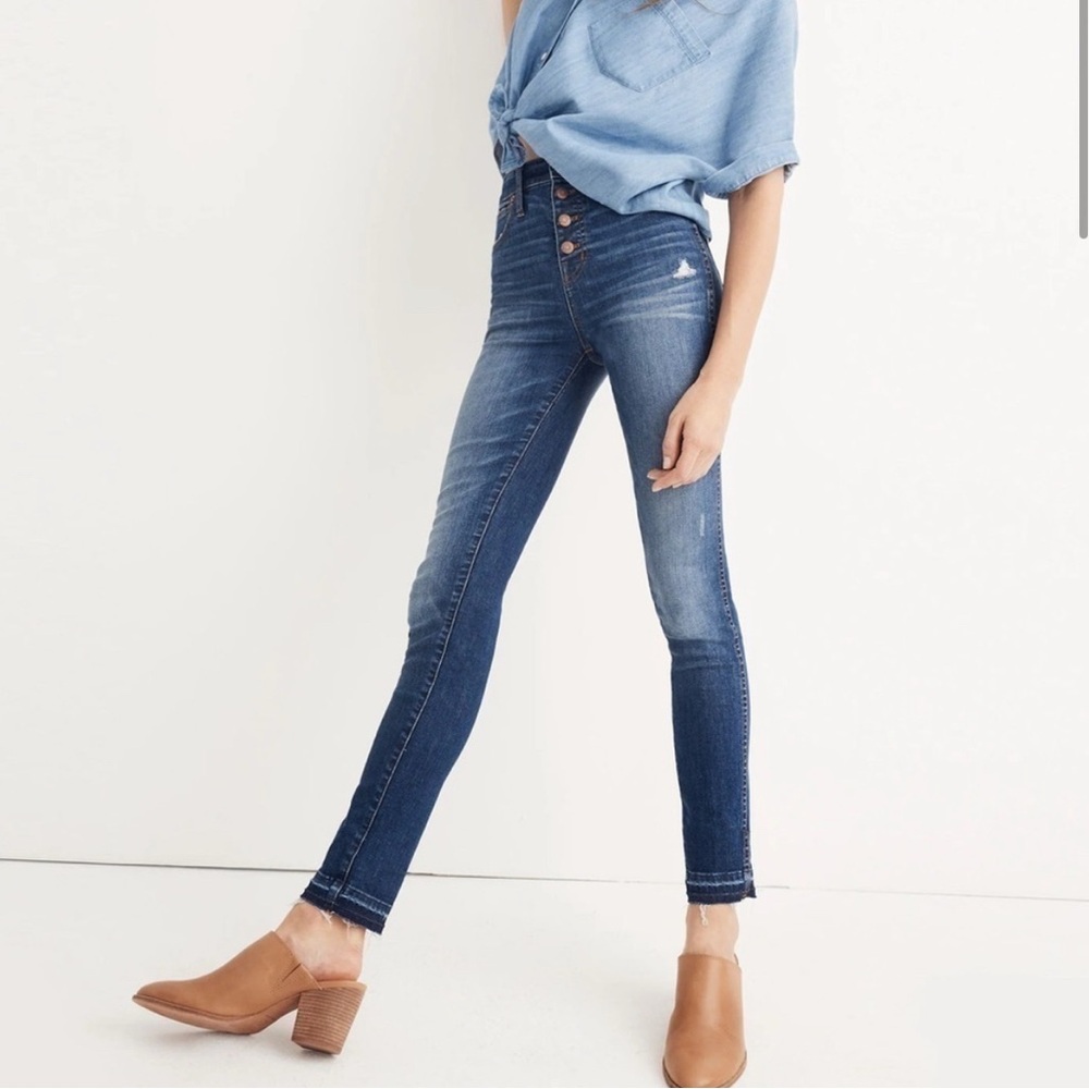Madewell 10” High Rise Skinny Button Fly